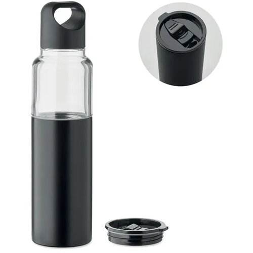 2-in-1 fles 610ml Dualuse zwart 610 ml
