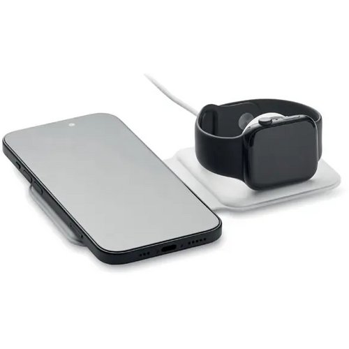 2-in-1 opvouwbare lader 15w Flip wit