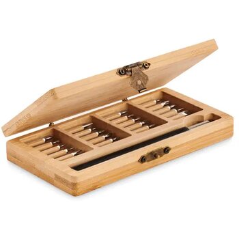 24-delige gereedschapsset Bamtool hout 24-delige gereedschapsset Bamtool hout