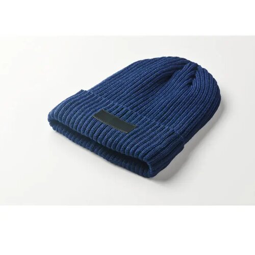 3m gebreide muts met boord Anvik Blauw