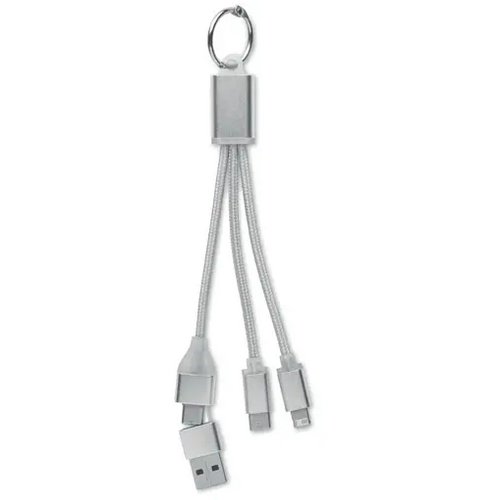 4 in 1 oplaadkabel type c Blue zilver