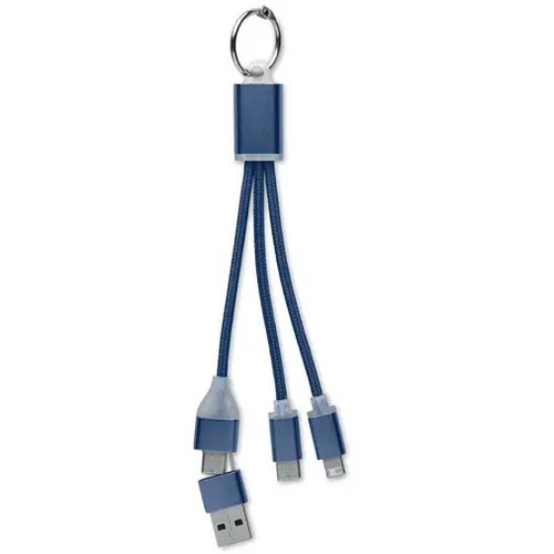 4 in 1 oplaadkabel type c Blue marineblauw