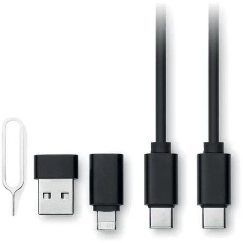 4-in-1 kabelconnectorset 15w Cawatt zwart