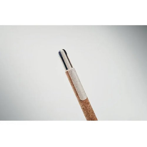 4-kleuren inkt balpen met kurk Arbocho beige
