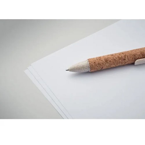 4-kleuren inkt balpen met kurk Arbocho beige