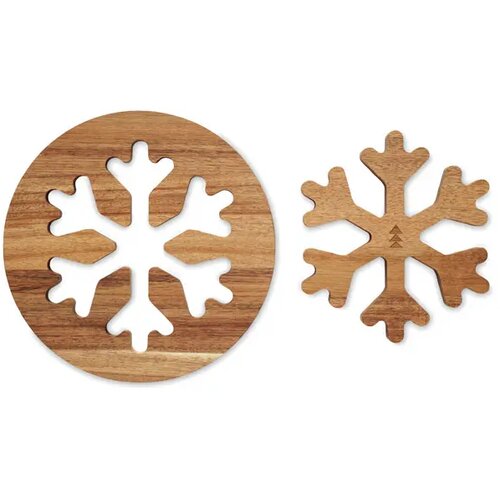 Acacia houten pothouders set Scaglia Bruin