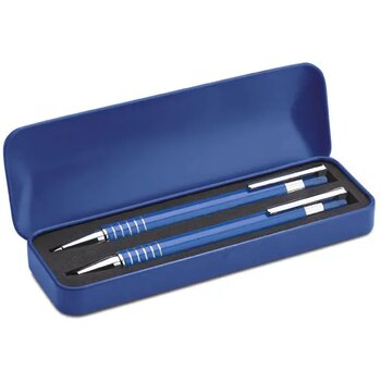 Aluminium schrijfset Alucolor blauw Aluminium schrijfset Alucolor blauw