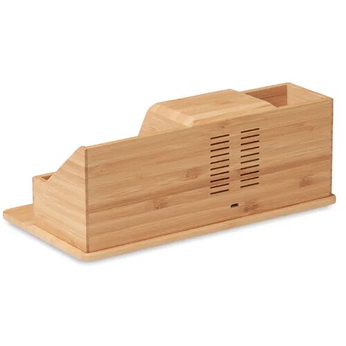 Desktop draadloze lader 15w Groovy hout