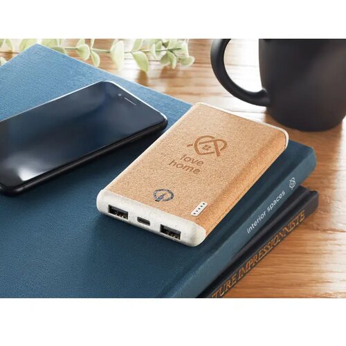 Draadloze 10000 mah powerbank Ralia beige