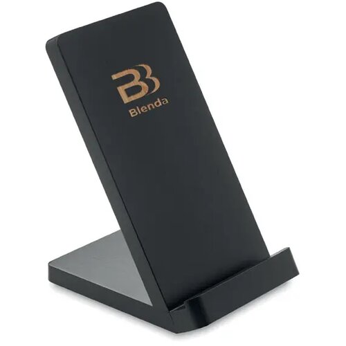 Draadloze bamboe oplaadstation Wirestand zwart
