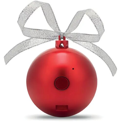 Draadloze speaker kerstbal Jingle ball rood