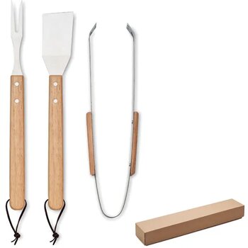 Eikenhouten barbecueset Smokey hout