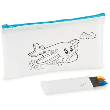 Etui met 4 krijtjes Cray babyblauw Etui met 4 krijtjes Cray babyblauw