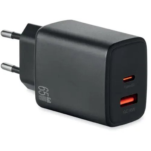 Eu 2-polige wandadapter/lader Exten zwart