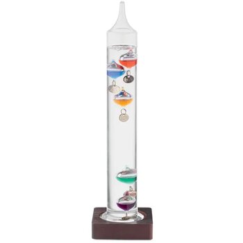 Galileo thermometer glas 28cm Gali transparant Galileo thermometer glas 28cm Gali transparant