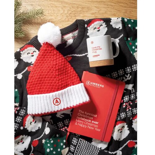 Gebreide kerstmuts Auriga rood