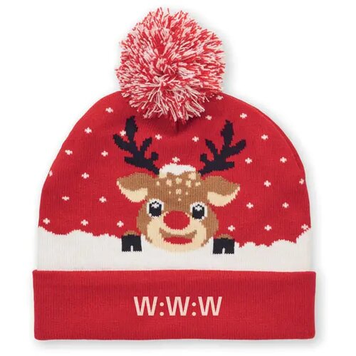 Gebreide kerstmuts Shimas hat rood