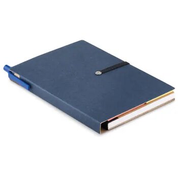 Gerecycled notitieboekje pen Reconote blauw