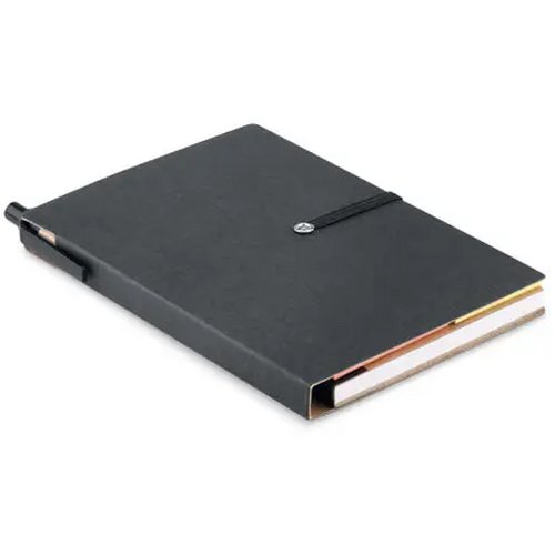 Gerecycled notitieboekje pen Reconote zwart