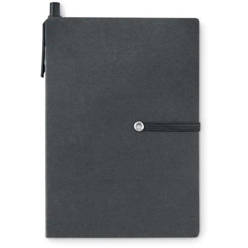 Gerecycled notitieboekje pen Reconote zwart