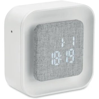 Gerecyclede abs/rpet wekker Luce wit
