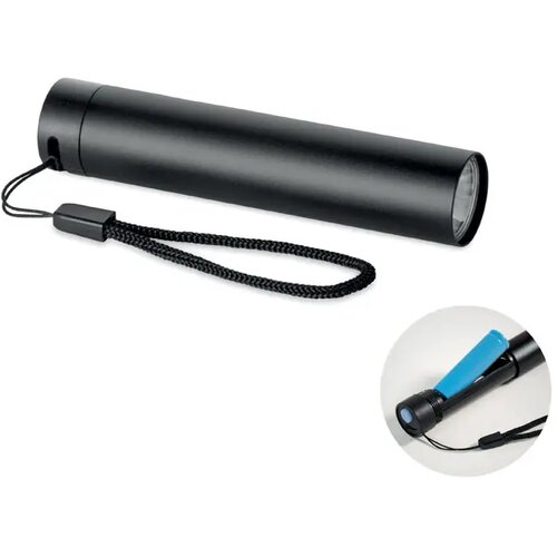 Gerecyclede aluminium zaklamp Lume zwart