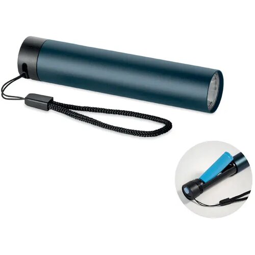 Gerecyclede aluminium zaklamp Lume marineblauw