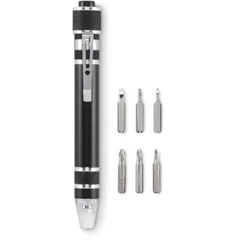 Gerecycleerde multi tool pen Tubular zwart