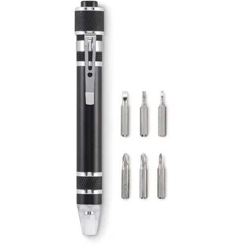 Gerecycleerde multi tool pen Tubular zwart