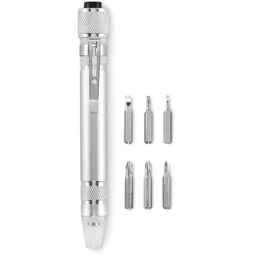 Gerecycleerde multi tool pen Tubular zilver