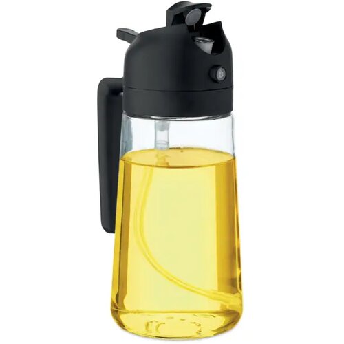 Glazen olie dispenser & spray Dip zwart