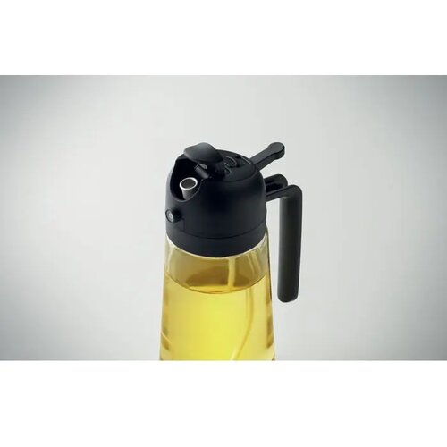 Glazen olie dispenser & spray Dip zwart