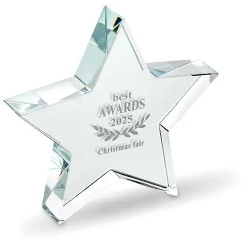 Glazen ster award Starward transparant