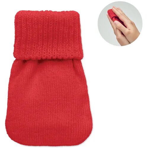 Handwarmer gebreid polyester Warmmuff rood
