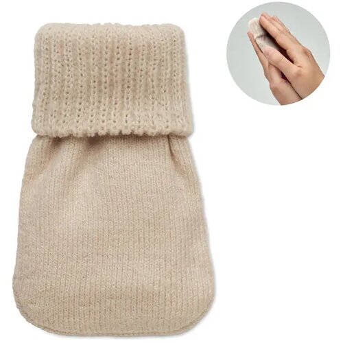 Handwarmer gebreid polyester Warmmuff beige