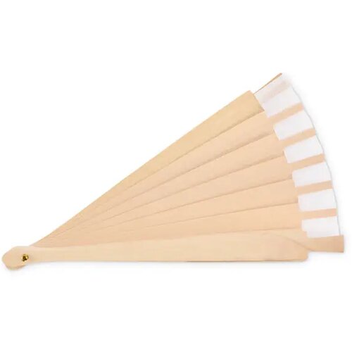 Houten handwaaier Woodfan wit