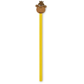 Houten potlood met dierenvorm Circo geel Houten potlood met dierenvorm Circo geel