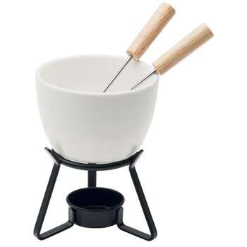 Keramische fondueset 240ml Kase wit
