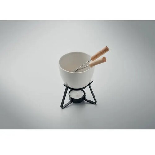 Keramische fondueset 240ml Kase wit