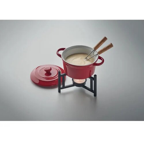 Keramische fondueset 300ml Big kase rood