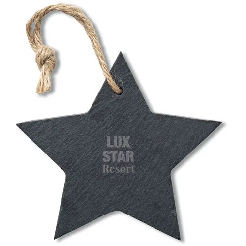 Kerstster hanger van leisteen Slatestar zwart