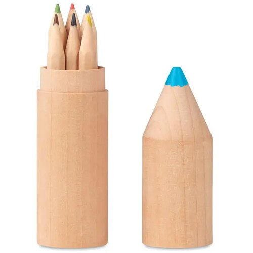 Kleurpotloodjes in houder Petit coloret hout