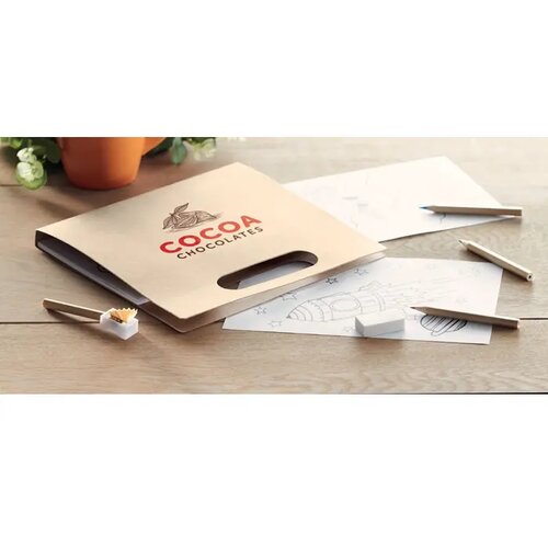 Kleurset met 6 potloden Folder2 go beige