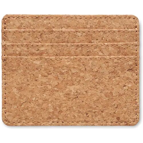 Kurken kaarthouder met rfid Wallk beige