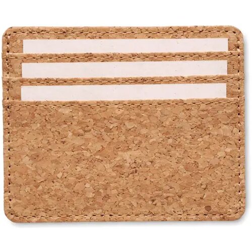 Kurken kaarthouder met rfid Wallk beige