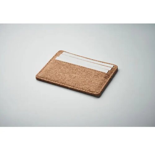 Kurken kaarthouder met rfid Wallk beige