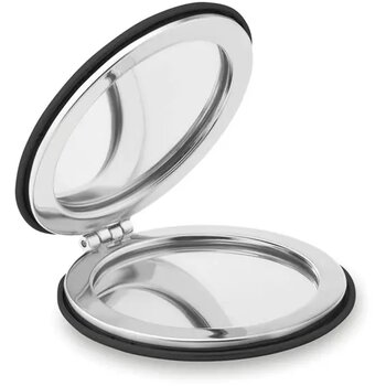 Magnetische dubbele spiegel Glow round zwart