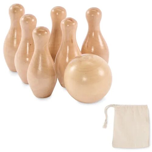Mini dennenhouten bowling set Bolito hout