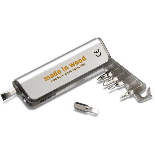 Multifunctionele led-zaklamp Alutool transparant grijs