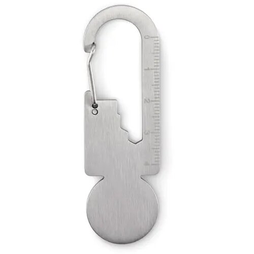 Multifunctionele sleutelhanger Multikey zilver